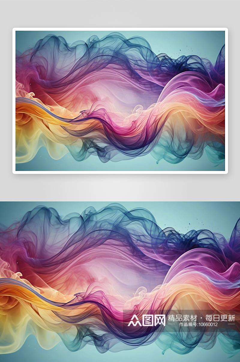 抽象背景移动烟雾轨迹彩色波浪形状图片素材