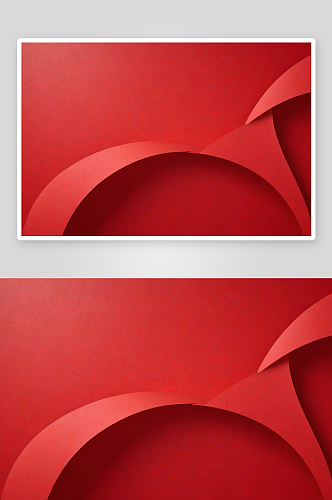 抽象背景三张红色纸左下角拱起图片