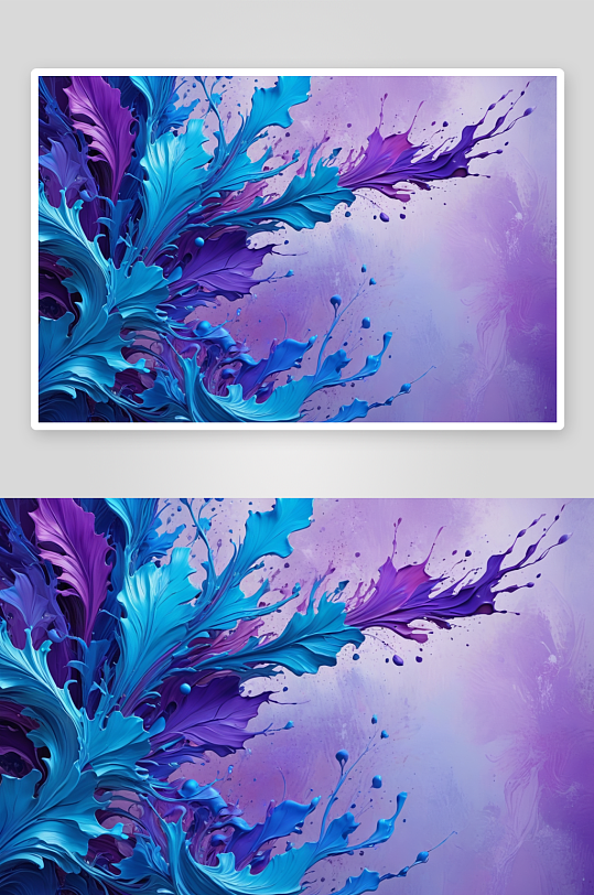 抽象背景墙壁用蓝色紫色粉刷图片