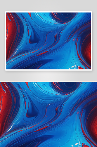 抽象背景蓝色红色液体混合运动图片