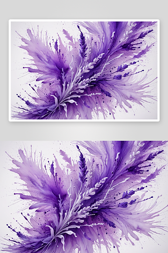 抽象背景白色画布滑动淡紫色墨水质感图片
