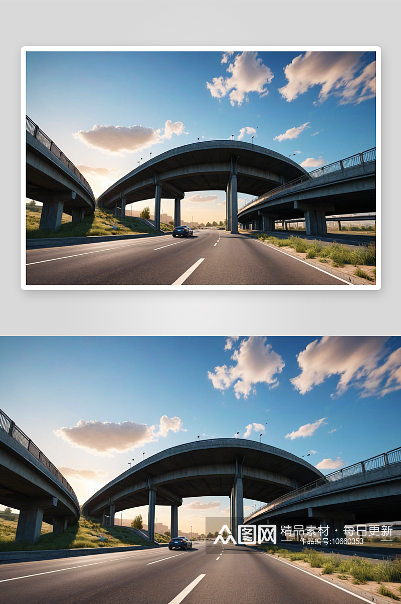 城道路立交桥景观汽车广告背景图风景图片素材