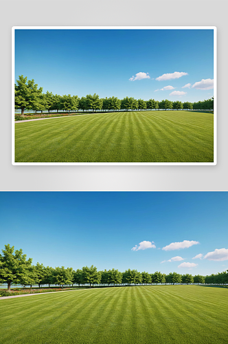 草坪公园景观设计汽车广告背景图图片