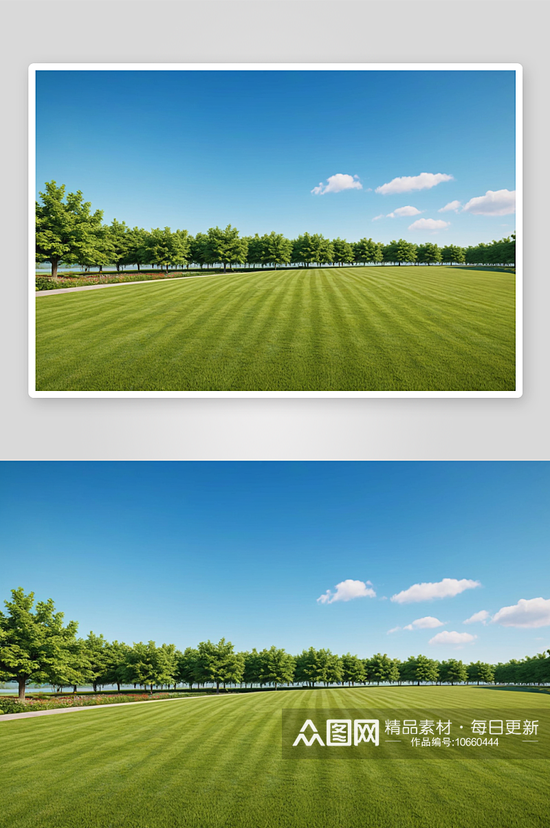 草坪公园景观设计汽车广告背景图图片素材