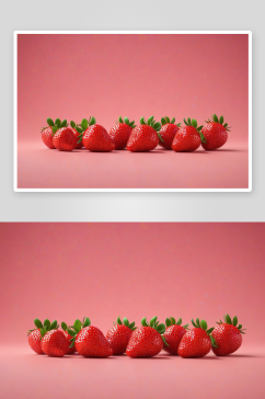 草莓广告创意背景图片