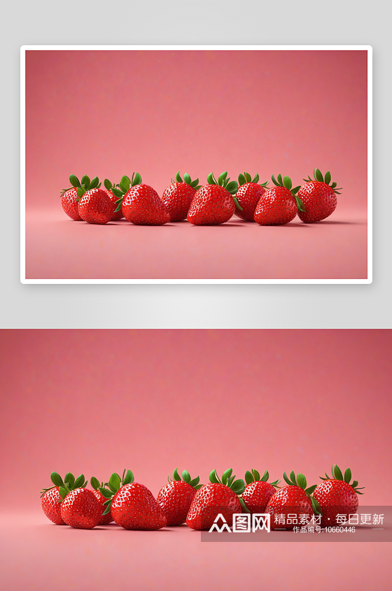 草莓广告创意背景图片素材