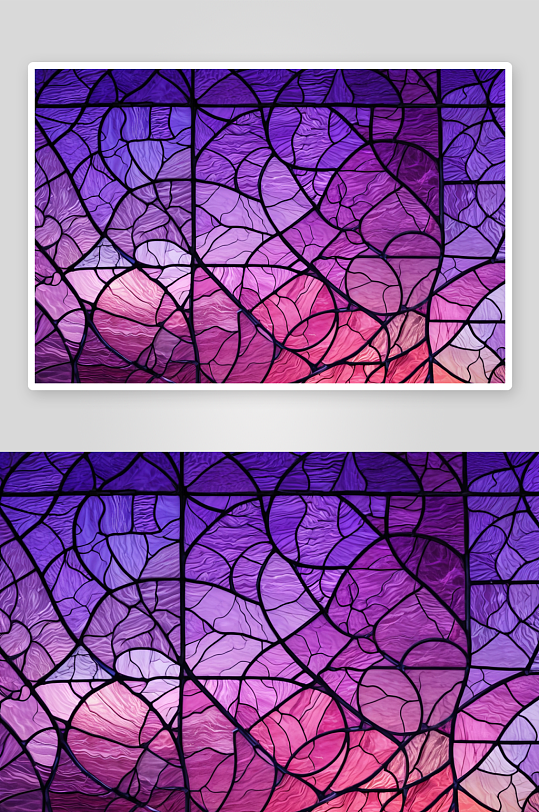 彩色玻璃窗紫色图案图片