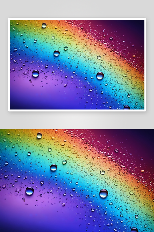 彩色背景窗玻璃水滴图片