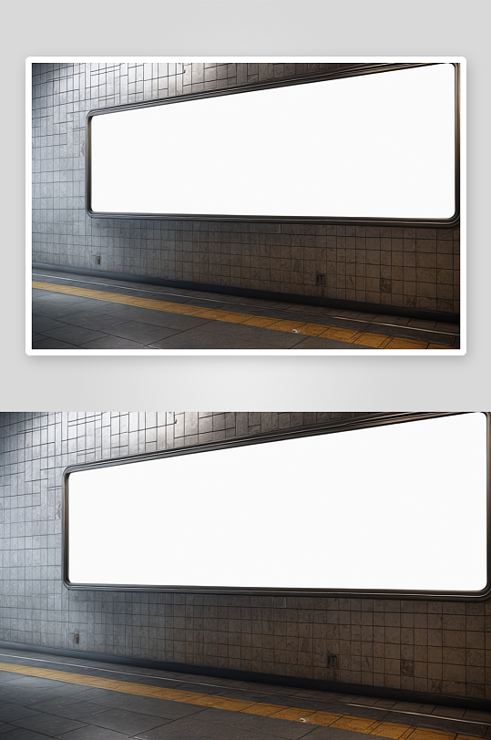 地下大厅地铁空白广告牌图片