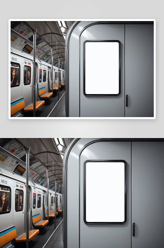 地铁内即时通讯广告面板图片