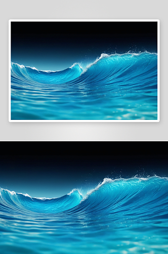波浪蓝色水背景图片
