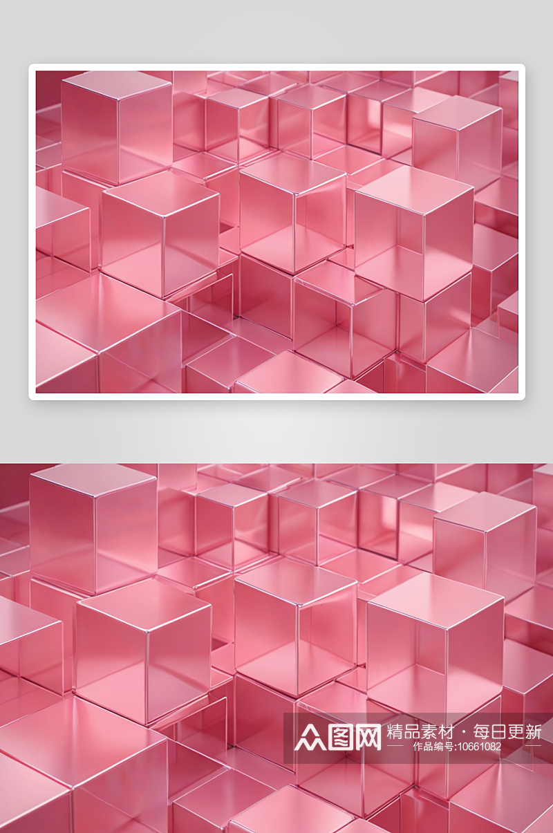 淡粉色立方体抽象背景图片素材