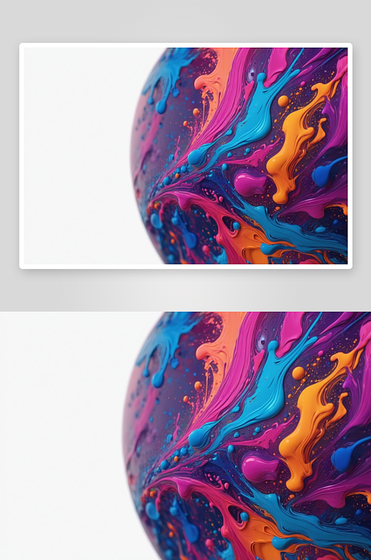 丙烯酸颜料球抽象质感鲜艳颜色流动流动图片