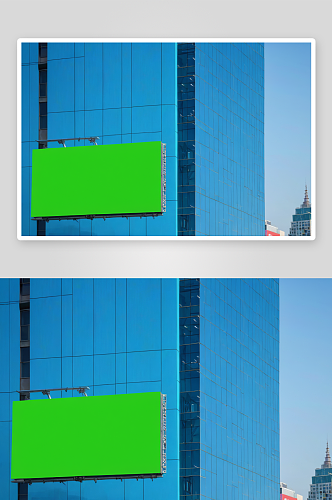 大中城大厦用绿幕色度键广告看板图片