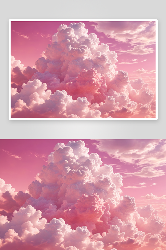 背景天空粉红色柔颜色白云图片