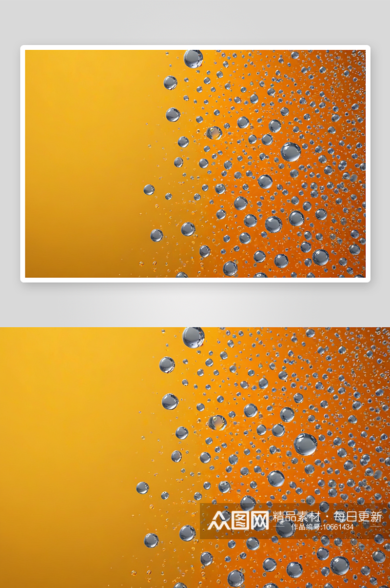 背景水珠灰色悬浮黄色橙色背景图片素材