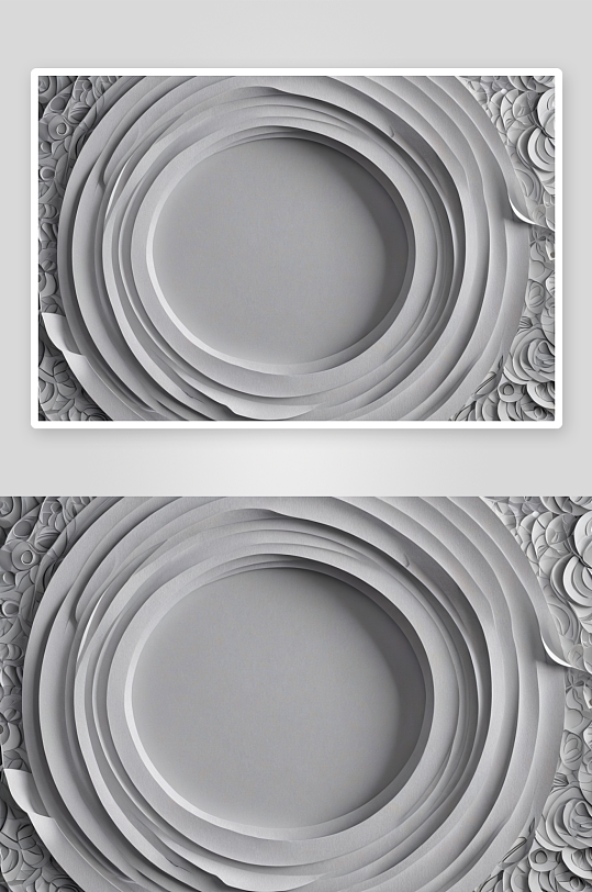 抽象自然切割形状圆圈纸背景灰色图片