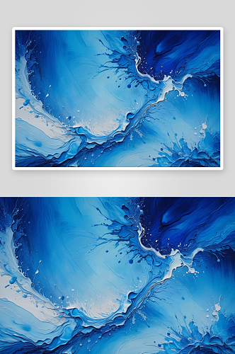 抽象油画蓝色纹理背景图案图片