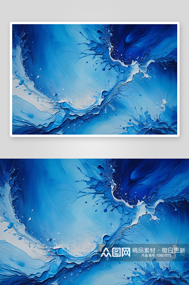 抽象油画蓝色纹理背景图案图片素材