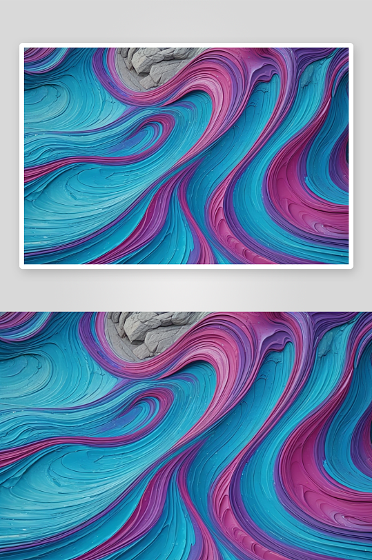 抽象石波浪效果绘画图片