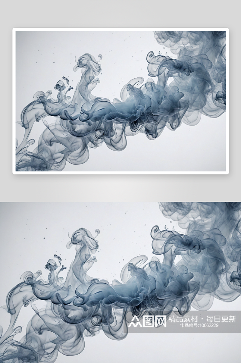 白色背景烟雾图片素材