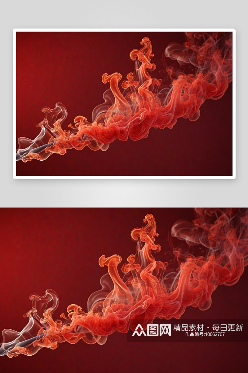 红色射线烟雾背景图片素材