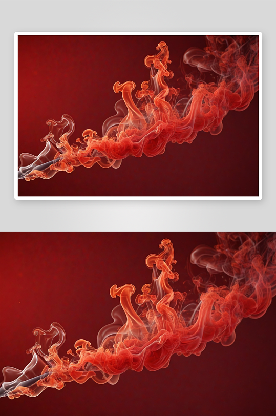 红色射线烟雾背景图片