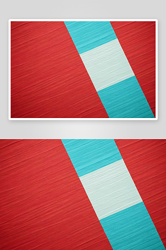 红色蓝绿色纸张形成条纹方形背景图片