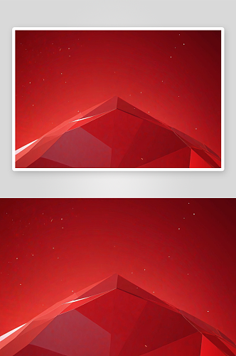 红色简单几何空间背景图片