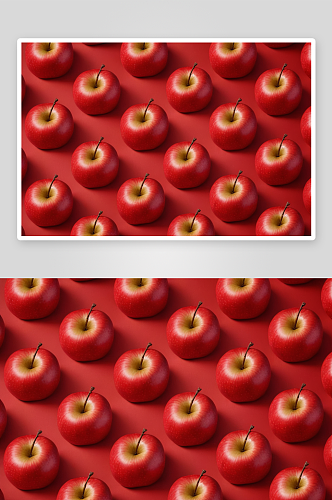 红色背景苹果水果图案图片