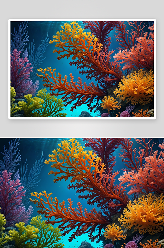 海藻海洋植物艺术图片