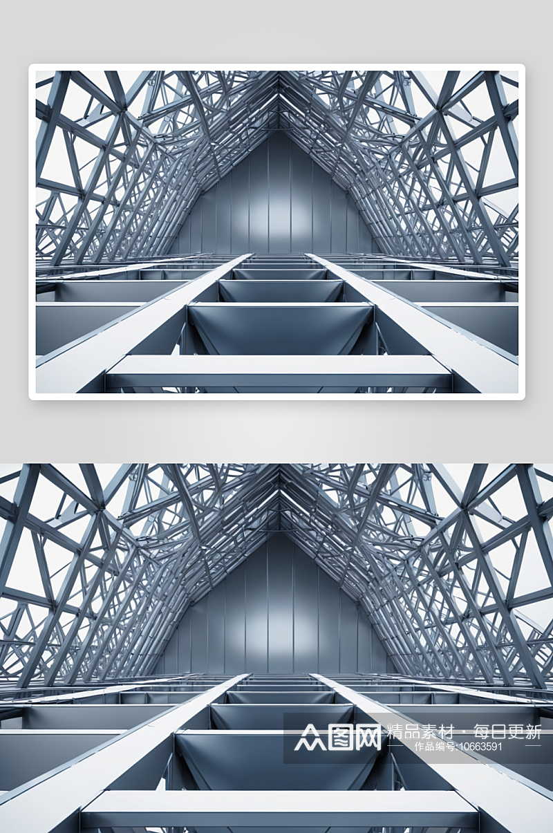 抽象钢结构时尚建筑图片素材