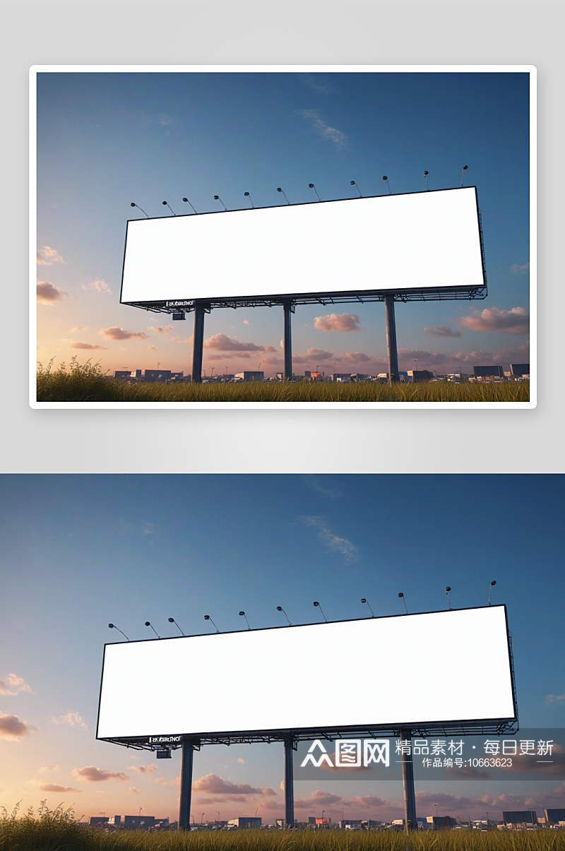 广告牌空白广告横幅媒体显示天空背景图片素材