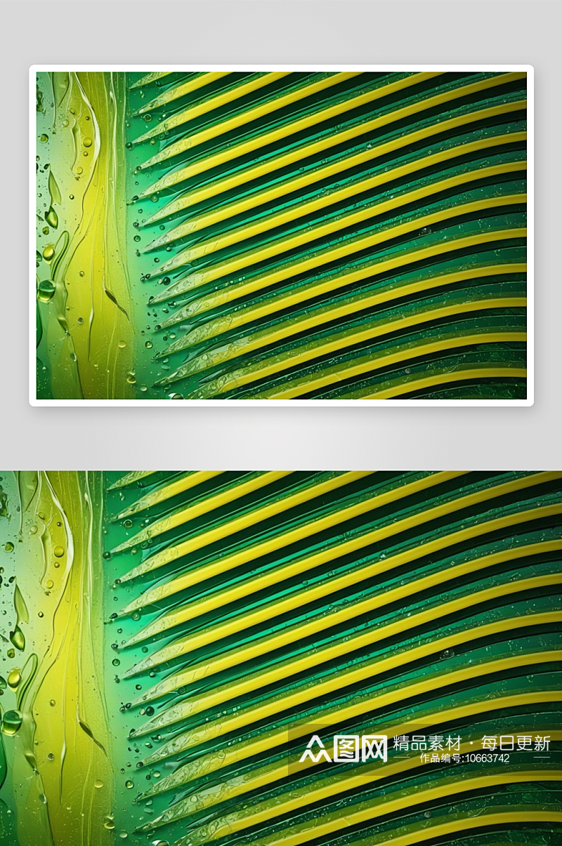 抽象分层玻璃绿色黄色背景美容图案图片素材