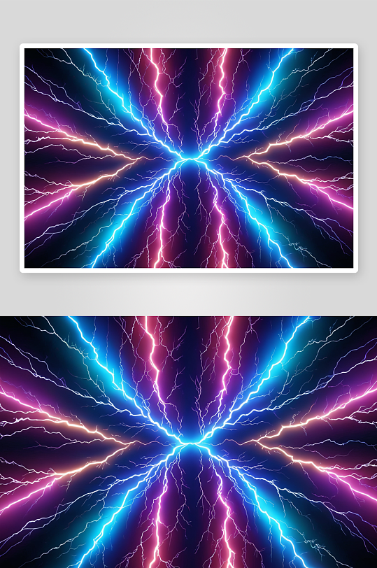 抽象彩色背景直线能量电光闪电图片