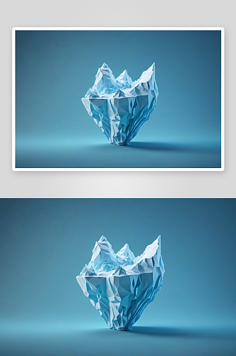抽象冰山形状纸概念图片