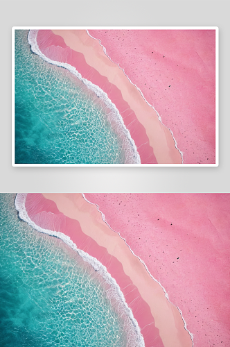 粉色沙滩创意背景图片