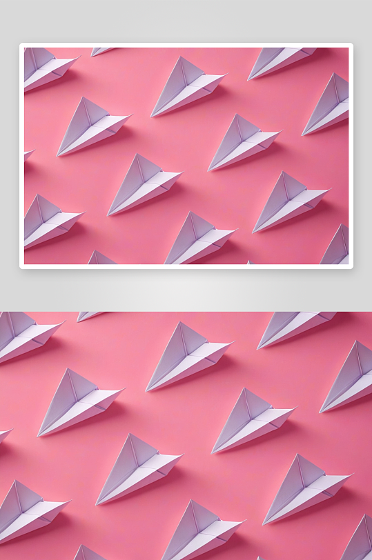 粉红色背景重复纸飞机图片