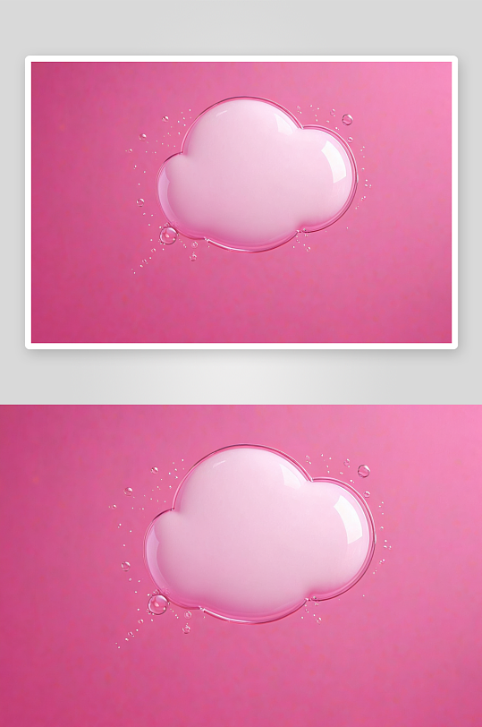 粉红色背景语音气泡渲染图片