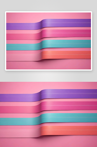 粉红色背景一组彩色条纹选择选项概念图片