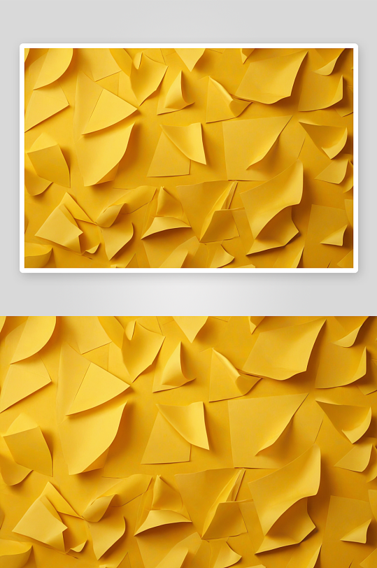 多张黄色纸片各个角度进入画面抽象背景图片