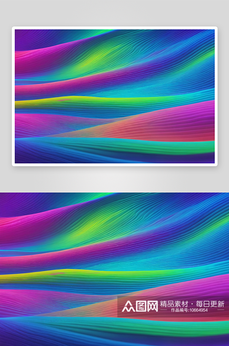 多彩霓虹渐变背景彩色抽象变形波图片素材