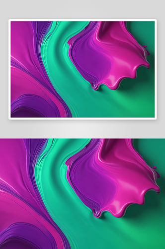 液颜色形状抽象多彩背景紫红色绿色紫色图片