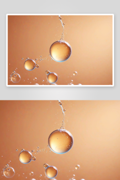 渲染微观分子水气泡化妆品广告背景图片