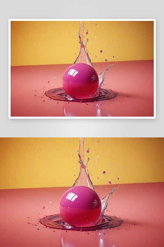 渲染球溅地板工作室设置滴冻结此刻图片