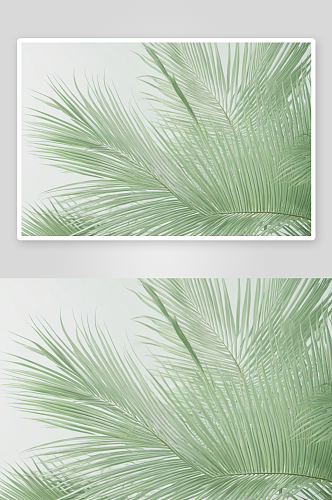 棕榈叶淡绿色白色全框图片