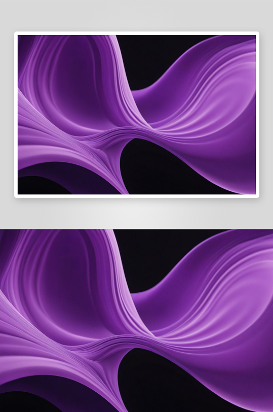 紫色黑色背景波浪状移动柔光线图片