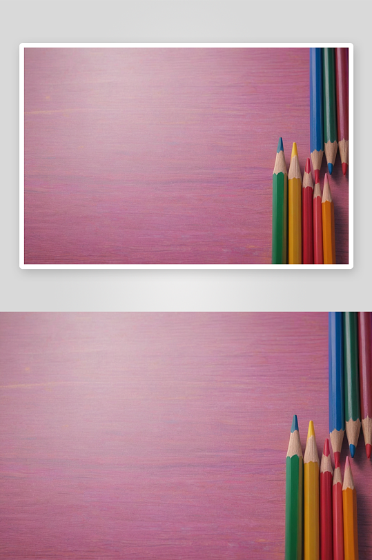 桌彩色铅笔创意背景图片