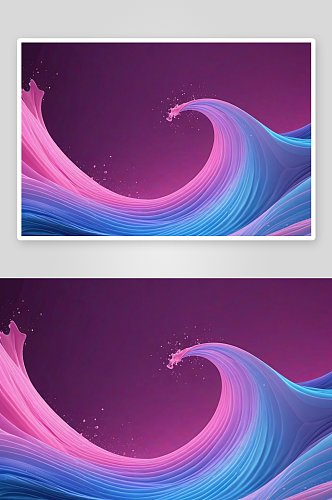 装饰抽象粉红色蓝色波浪背景图片