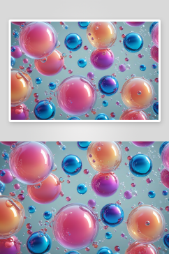 五颜六色水泡泡图片